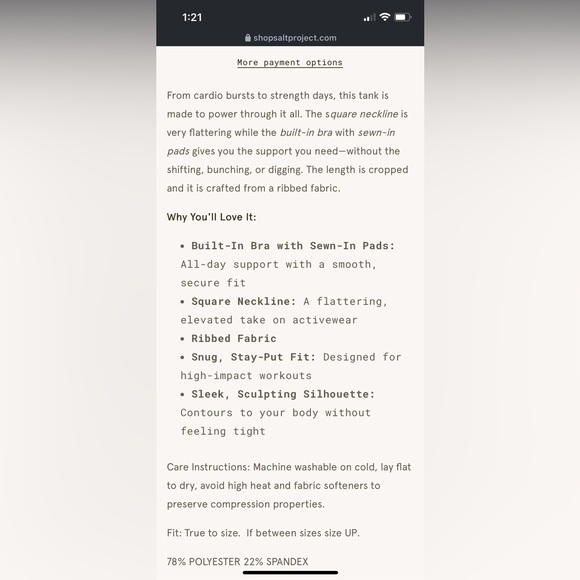 Salt Project Ribbed Energy Tank - Picture 5 of 5